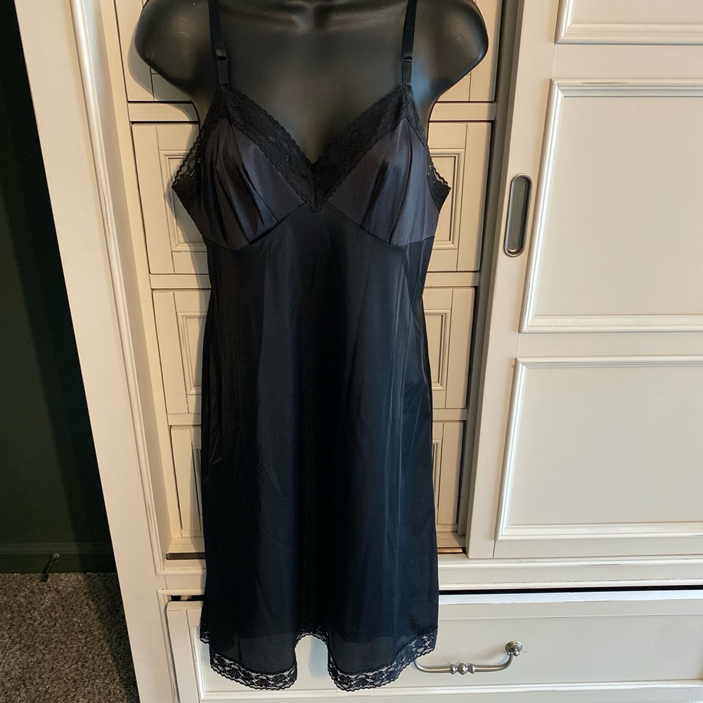 Black Lace-Trim Slip Dress - Women Intimates & Sleepwear